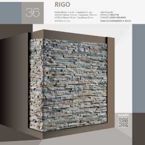 Perfil de revestimiento de piedra Panel modelo Rigo